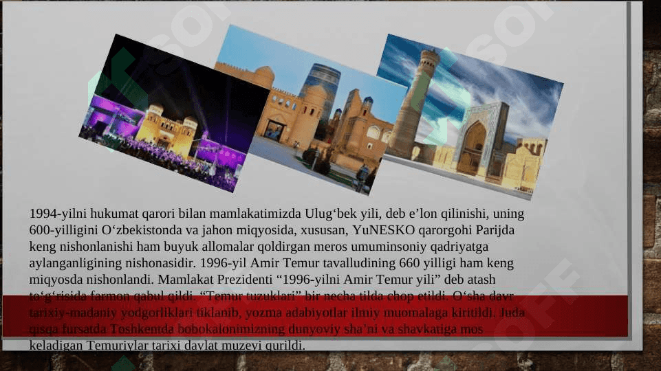 Mustaqillik yillarida O‘zbekistonning iqtisodiy, ma’naviy va madaniy taraqqiyoti 4