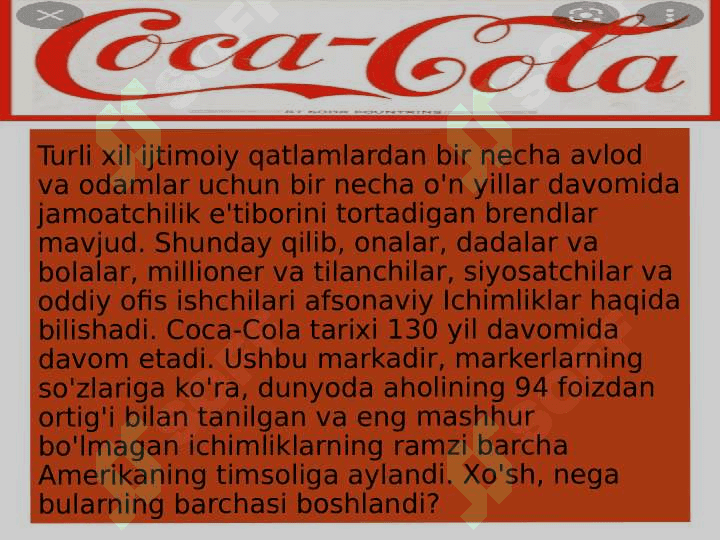 Coca cola haqida 3