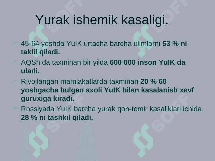 Yurak ishemik kasalligi etiologiyasi, patogenezi, klasifikatsiyasi va davolash usullari 8