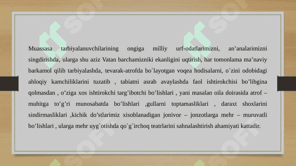 Maktabgacha ta’lim tashkilotida sahnalashtirish faoliyatini tashkil qilishda tarbiyachining o’rni slayd 4