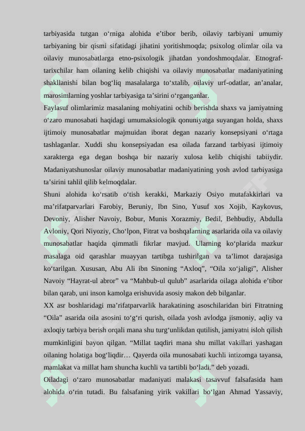 Oilaviy munosabatlar borasidagi qarshalar 4