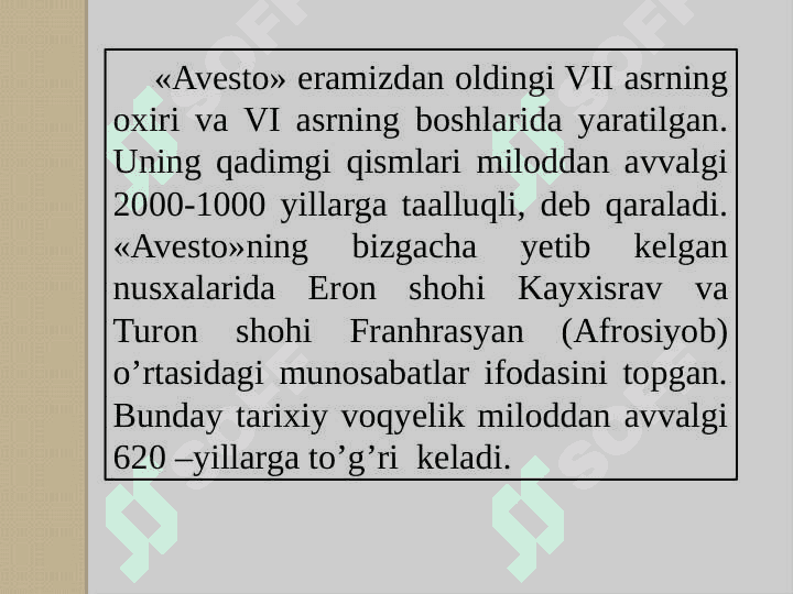 AVESTO”DA  EZGU FAZILATLARNI TARBIYALASH MASALASI 3