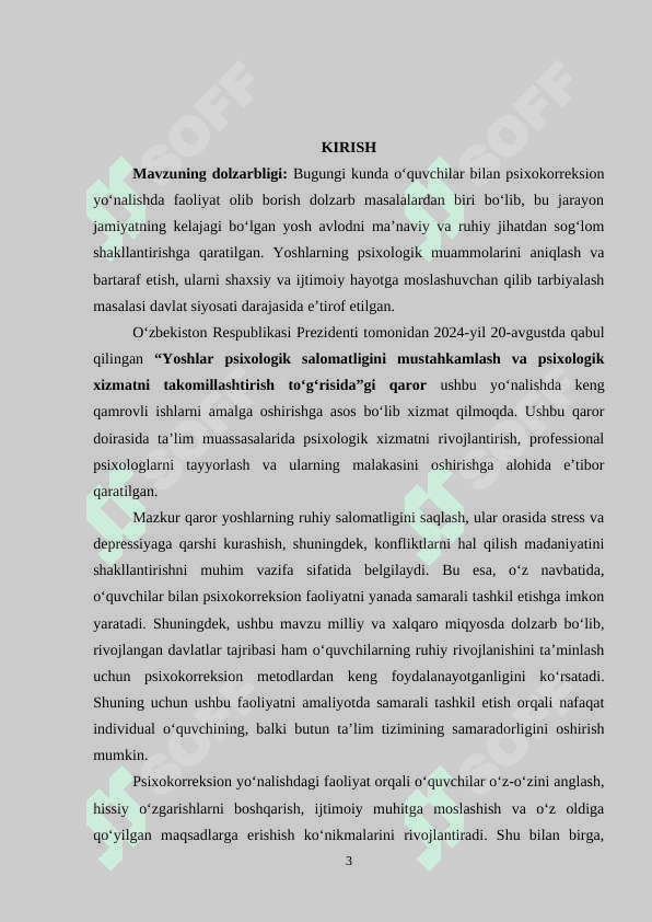 O‘quvchilar bilan psixokorreksion yo‘nalishda faoliyat olib borish 3