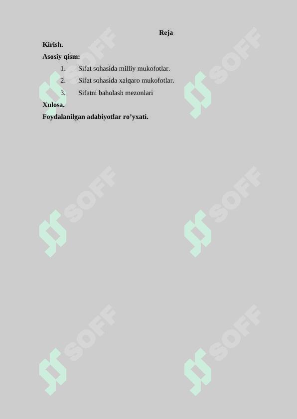 Sifat sohasida milliy va xalqaro mukofotlar 2