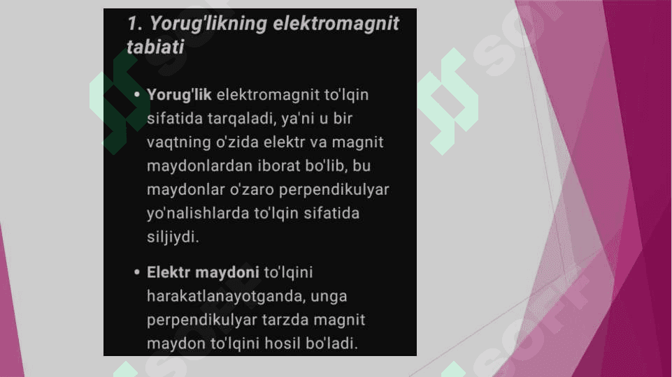 Yorug`likning to`lqin tabiati 8