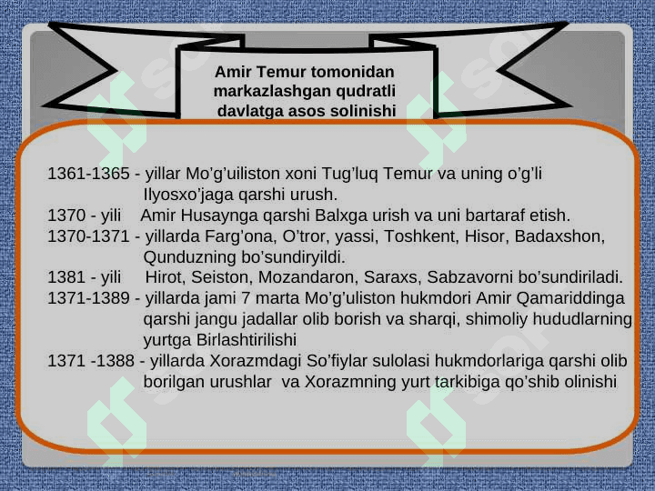 Amir Temur saltanatida davlat boshqaruvi 4