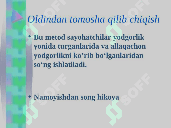 Ekskursiya turlari va ularni tashkil etish metodikasi 7