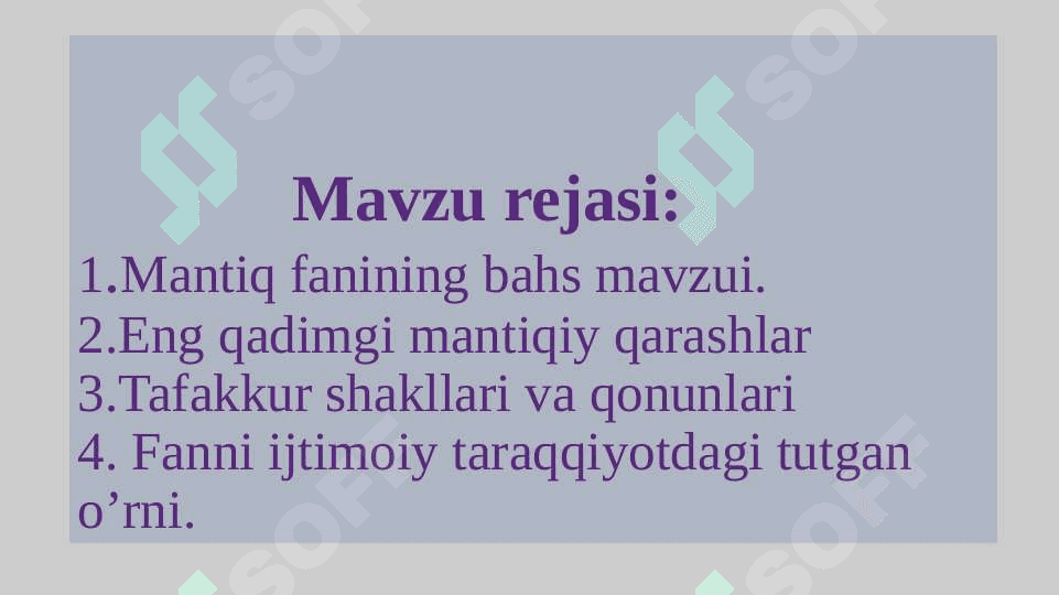 Falsafada mantiqning oʼrni. 2