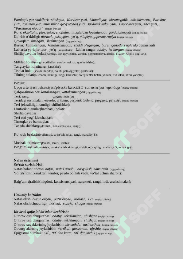 KASALLIK TARIXI YOZISH ANKETASI 3