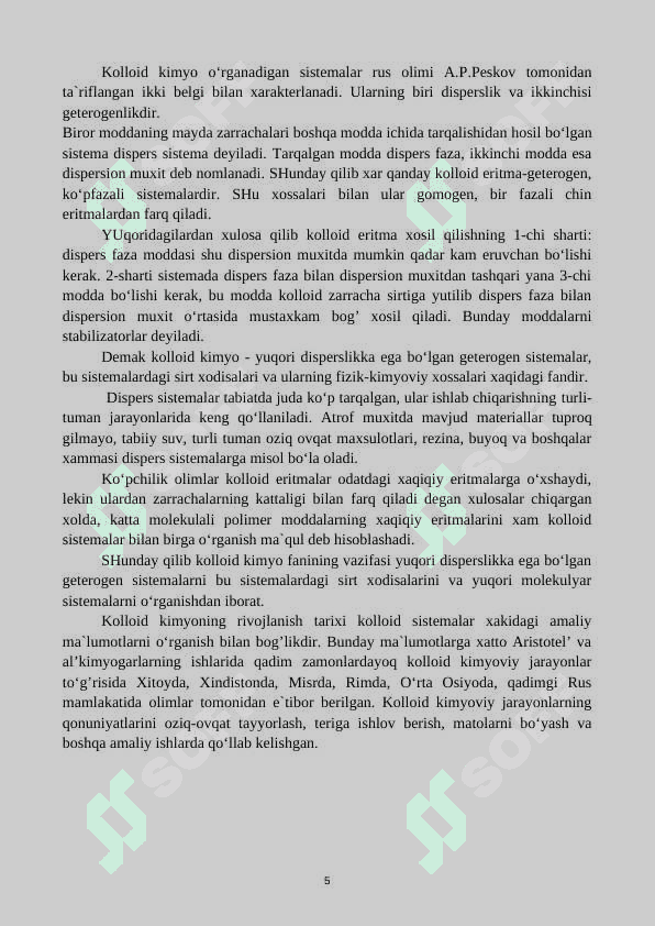 KOLLOID KIMYO 5