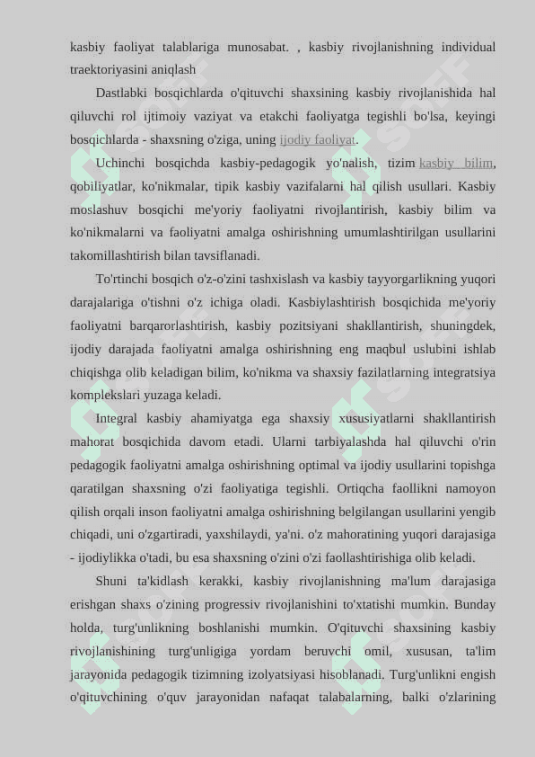 O'qituvchining kasbiy shakllanishi bosqichlari 4