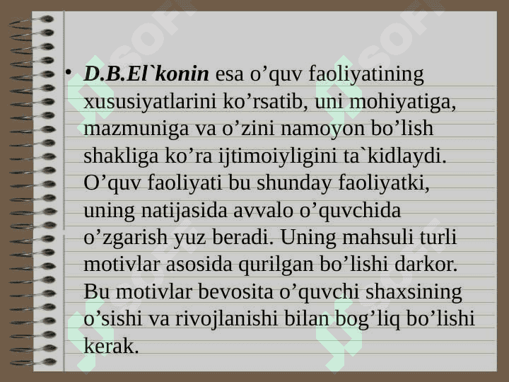TA’LIM VA TARBIYA PSIXOLOGIYASI (taqdimot) 5