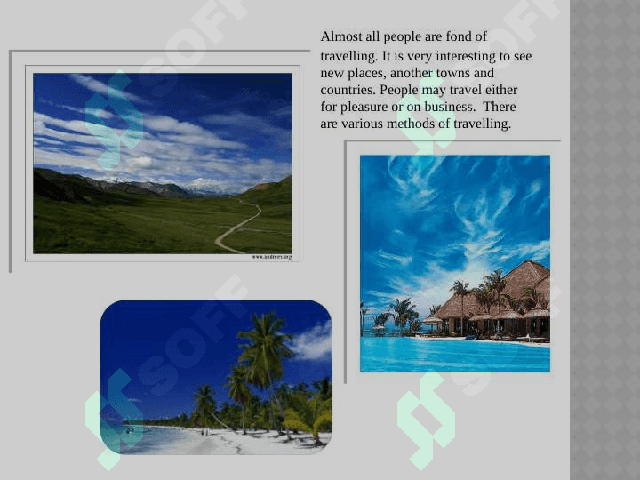 TRAVEL INGLIZ tilida slayd 3