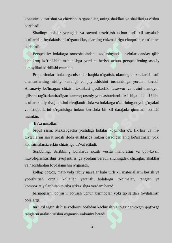 MAKTABGACHA YOSHDAGI BOLALARNI RASM CHIZISHGA O‘RGATISH 4