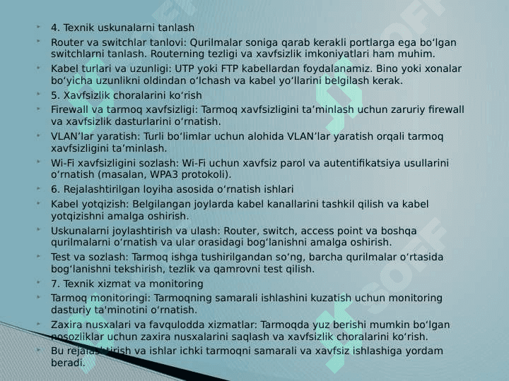 INDIVIDUAL LOYIHA PPT KOMPYUTER TARMOQLARI 4