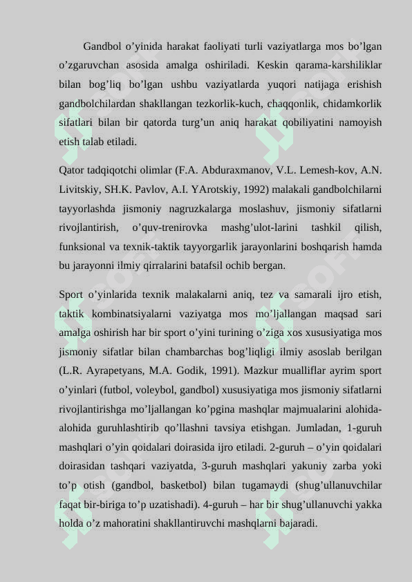 Yosh gandbolchilarni tanlab olishning o‘ziga xos xususiyatlarini o‘rganish 2