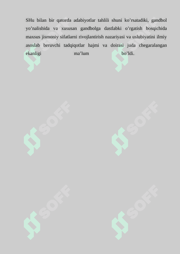 Yosh gandbolchilarni tanlab olishning o‘ziga xos xususiyatlarini o‘rganish 5