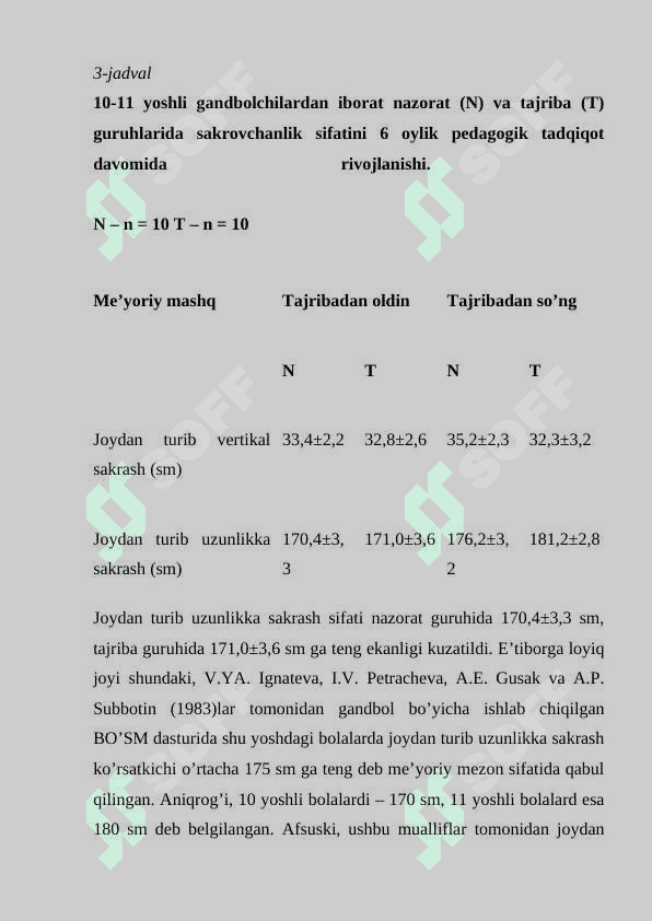 Yosh gandbolchilarni tanlab olishning o‘ziga xos xususiyatlarini o‘rganish 8