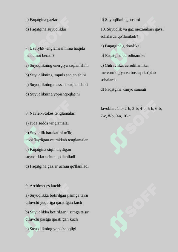 Suyuqlik va Gaz Mexanikasi Asoslari 2