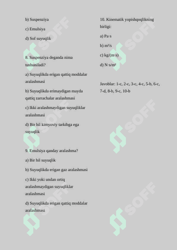 Suyuqlik va Gaz Mexanikasi Asoslari 8