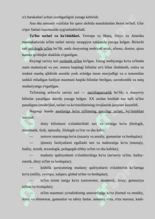 Oliy taʼlim tizimida taʼlim-tarbiya jarayonini tashkil etishning konseptual asoslari 3