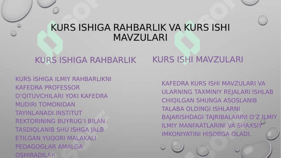 Kurs ishi,Bitiruv malakaviy ishLar, Doktorlik va Magistrlik ishlari 3