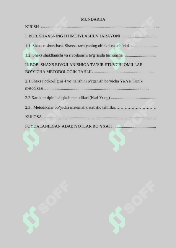 SHAXS SHAKLLANISHIGA TA’SIR ETUVCHI  ASOSIY OMILLAR 2