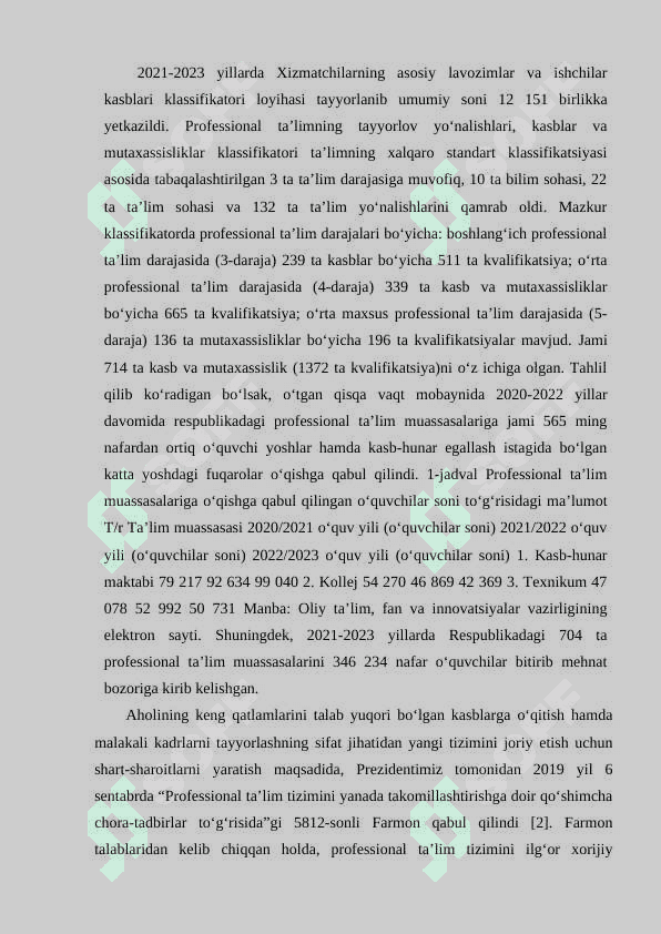KASBIY TA’LIM MAZMUNI VA MOHIYATI 5