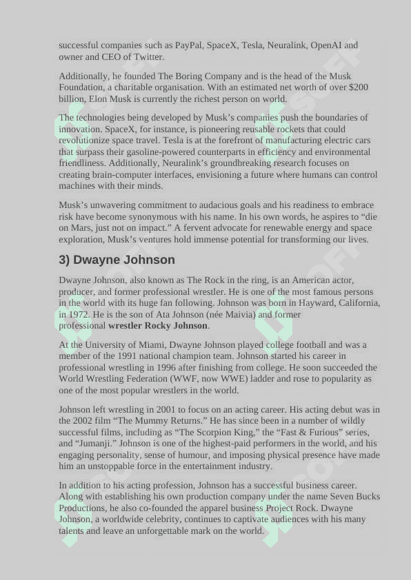 Famous people in the world 3