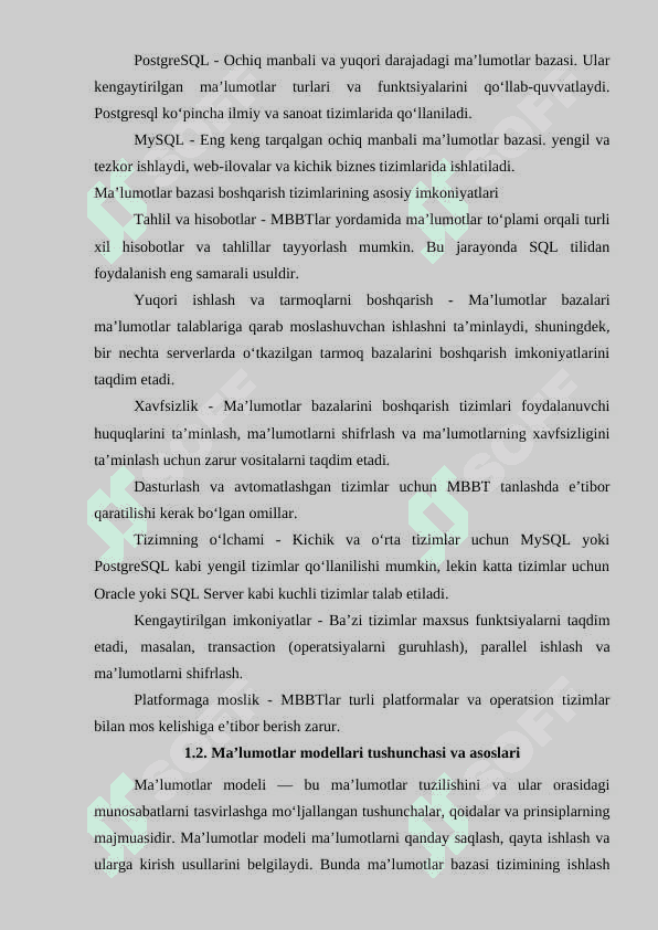 MA’LUMOTLAR BAZASINI BOSHQARISH VA DASTURLASH DASTURLASH TEXNOLOGIYALARI ASOSLARI 7