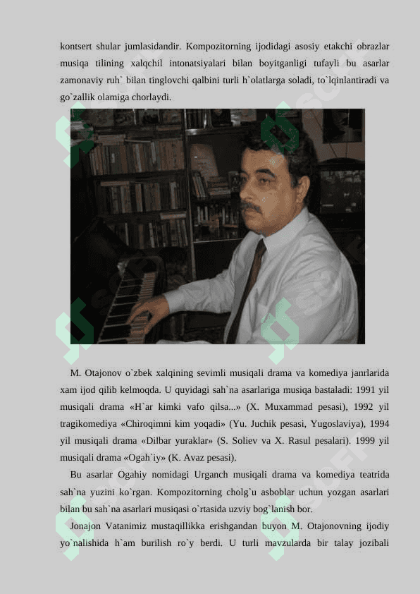 Kоmpоzitоr Muhammad Оtajоnоv hayoti va ijоdi 3