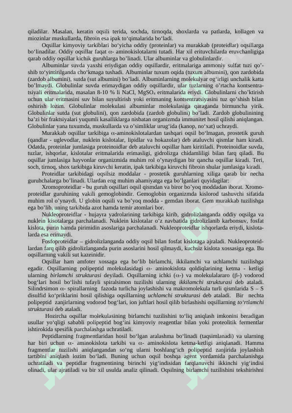 Oqsillar. Fermentlar. Vitaminlar. Uglevodlarni o‘rganish 3