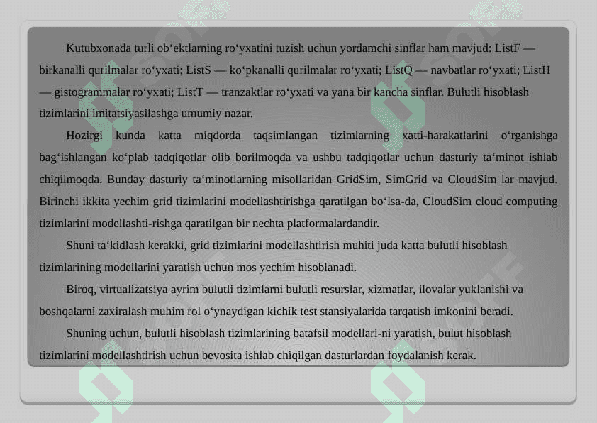 Imitatsiya modellarini ishlab chiqishda maxsus modellashtirish tillari 7