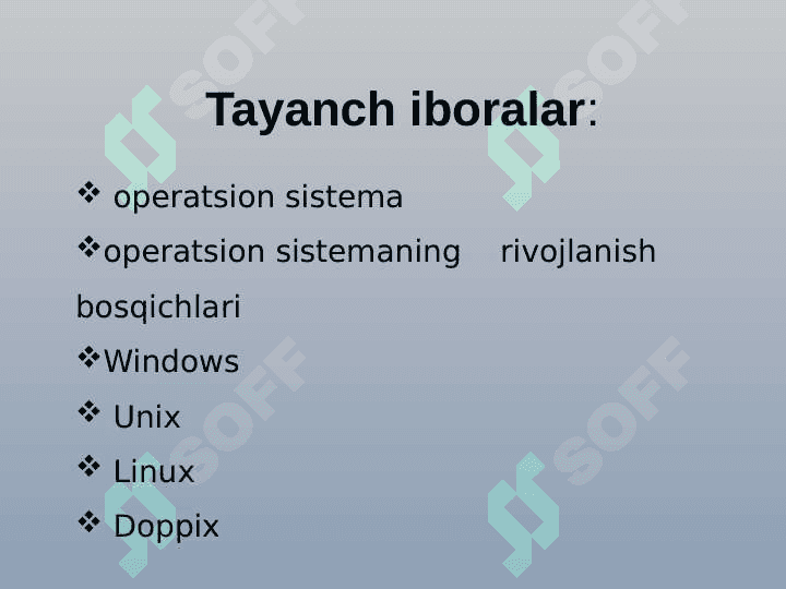 Operatsion tizimlar va ularning turlari (TAQDIMOT) 3