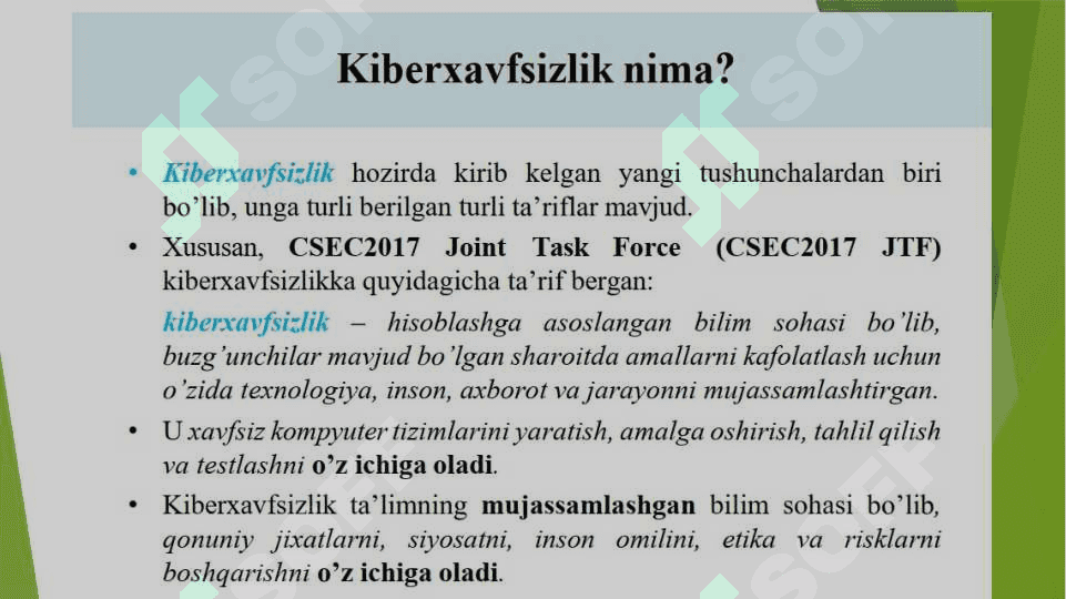 Kiberxavfsizlik asoslari faniga kirish 4