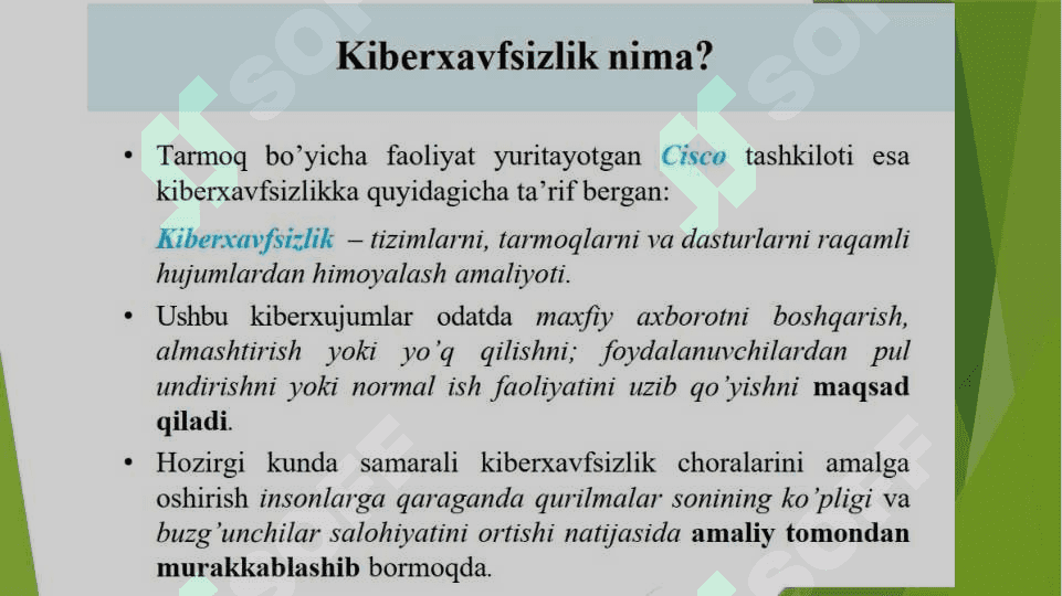 Kiberxavfsizlik asoslari faniga kirish 5