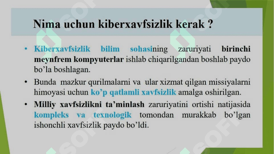 Kiberxavfsizlik asoslari faniga kirish 6