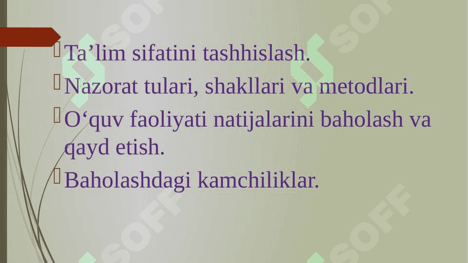 O‘QUVCHILAR BILIM, KO‘NIKMA VA MALAKLARINI TASHXIS ETISH (taqdimot) 2