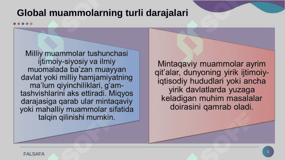 Globallashuv va barqaror taraqqiyot 		falsafasi 6