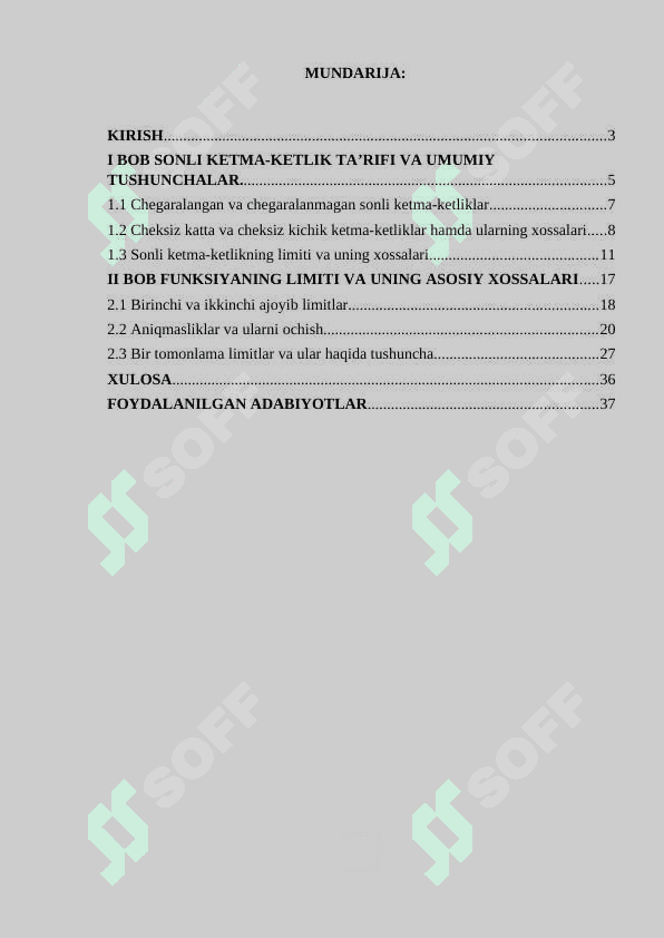 Bir tomonli limitlar. Ikkinchi ajoyib limit. 2