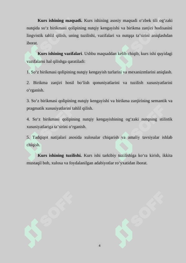 So‘z birikmasi qolipining nutqiy kengayishi va birikma zanjiri. KURS ISHI.docx 4
