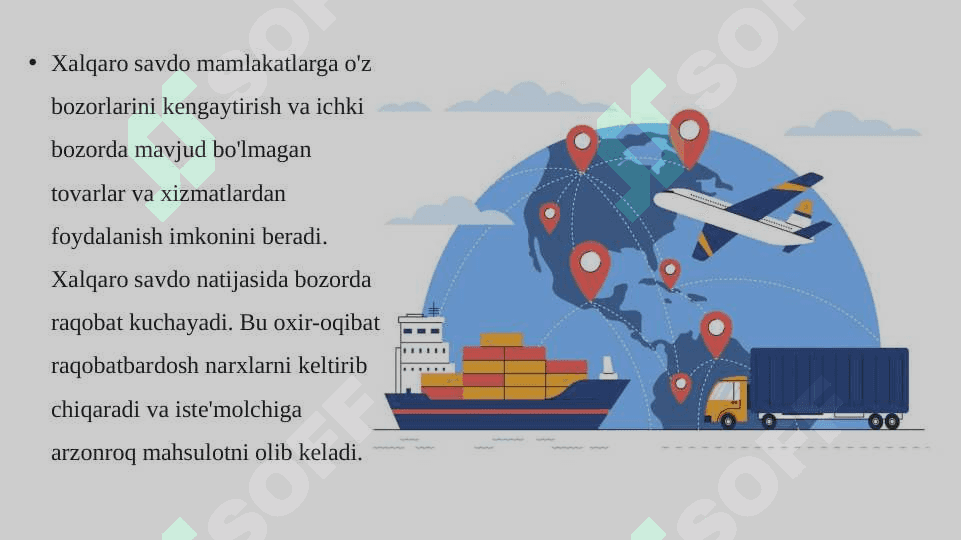Ochiq iqtisodiyot asosiy tushunchalar Xalqaro savdo nazariyasi 6