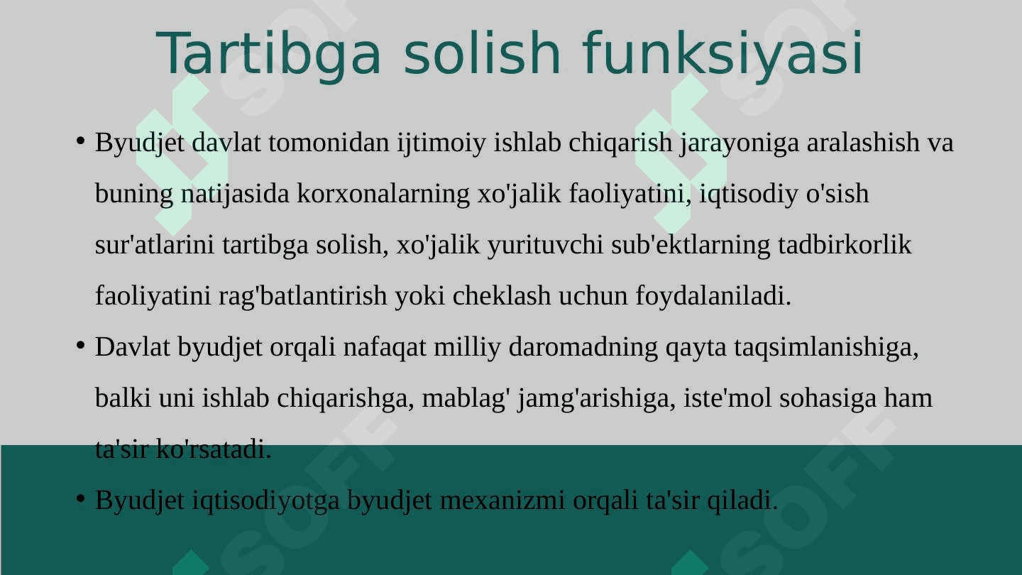 Budjet. Moliya tizmi 7