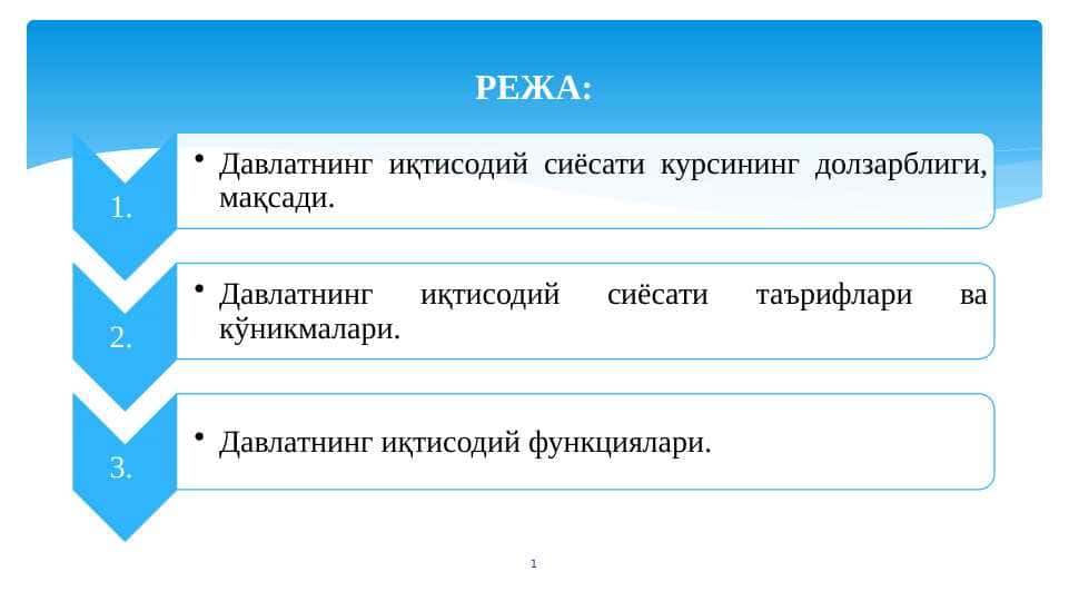 Иқтисодий сиёсат 1