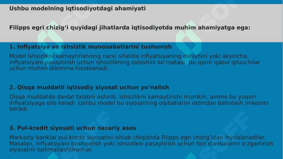 Fillips egri chizig‘i va amaliy tahlil: Inflyatsiya va ishsizlik o‘rtasidagi bog‘liqlik 3