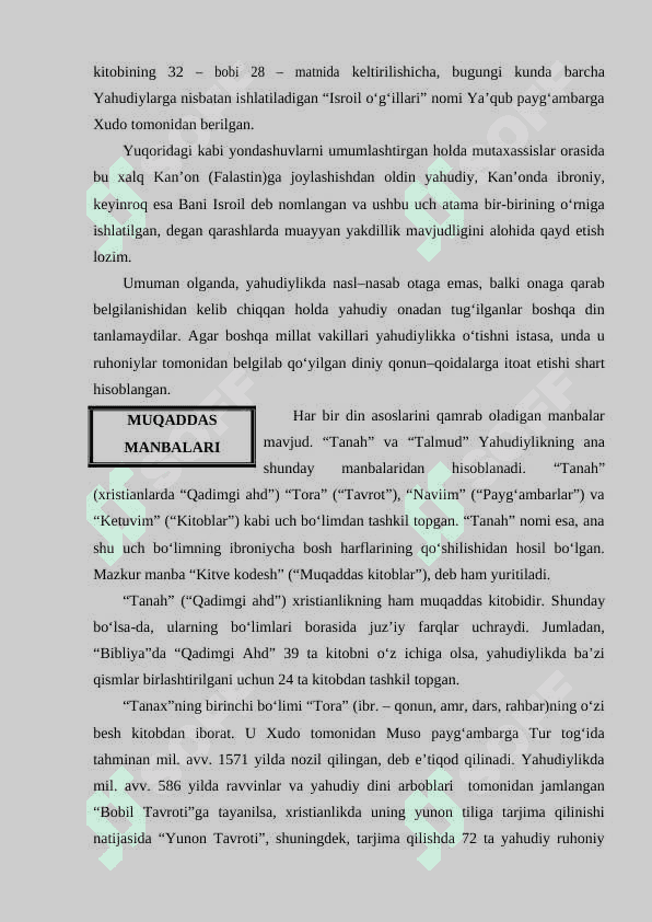 Yahudiylik talimoti, an'ana va marosimlari 3