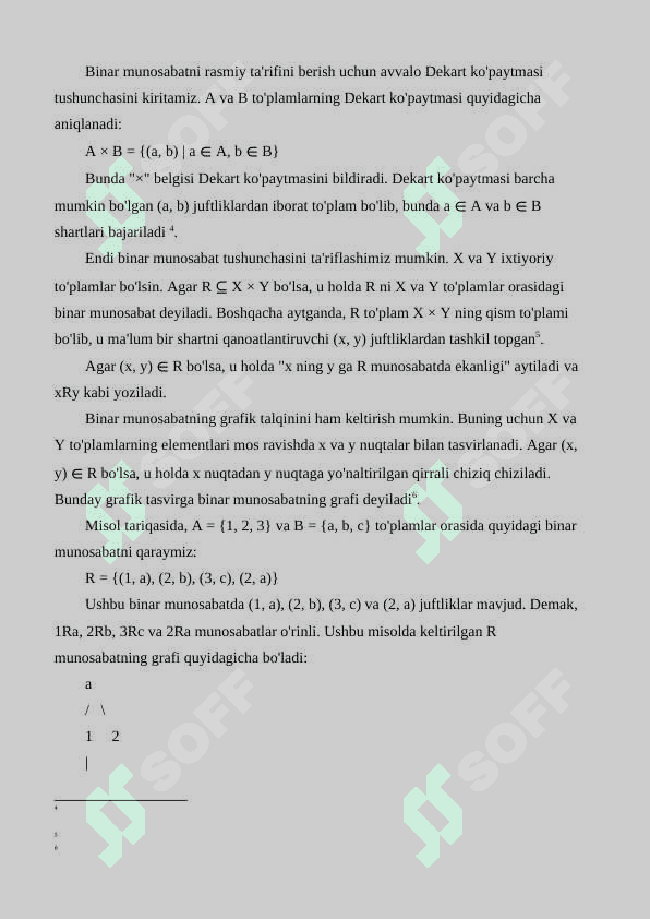 Maxsus binar munosabatlar 4