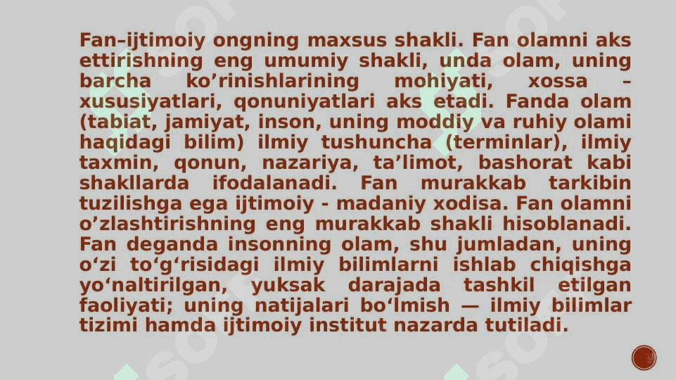 FAN klassifikatsiyasiyasini tuzish 3