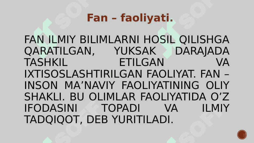 FAN klassifikatsiyasiyasini tuzish 6