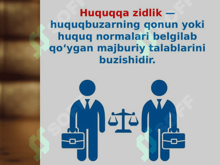 Huquqbuzarlik 8-sinf huquq 6